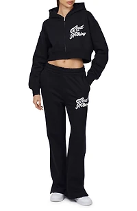 Good For Nothing Women's Funk Relaxed Crop Zip Hoodie