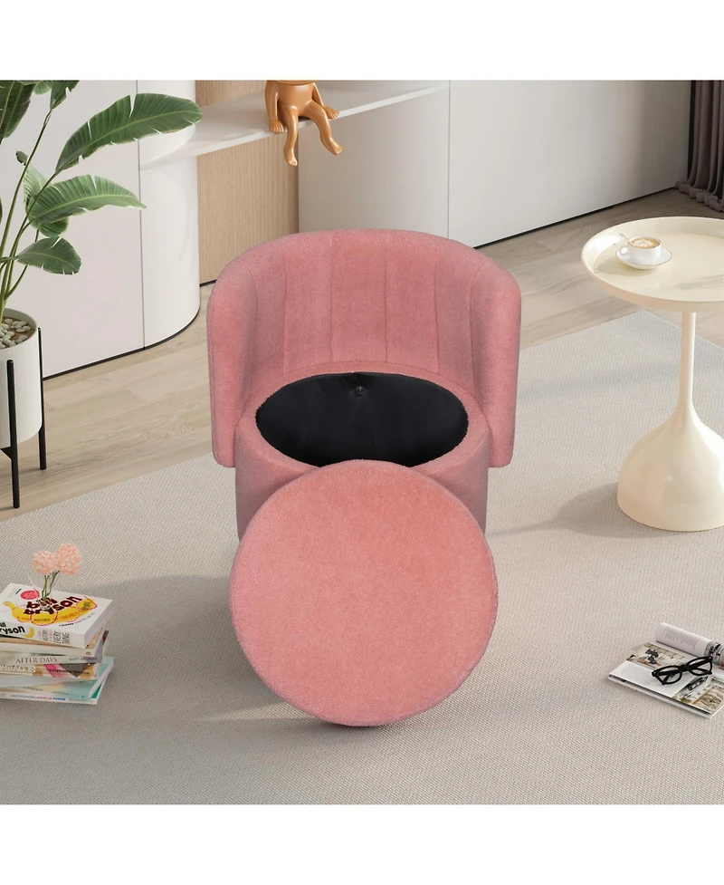 Streamdale Furniture Streamdale 360 Degree Swivel Back Sofa Chair With Storage Space, Suitable For Bedroom and Living Room