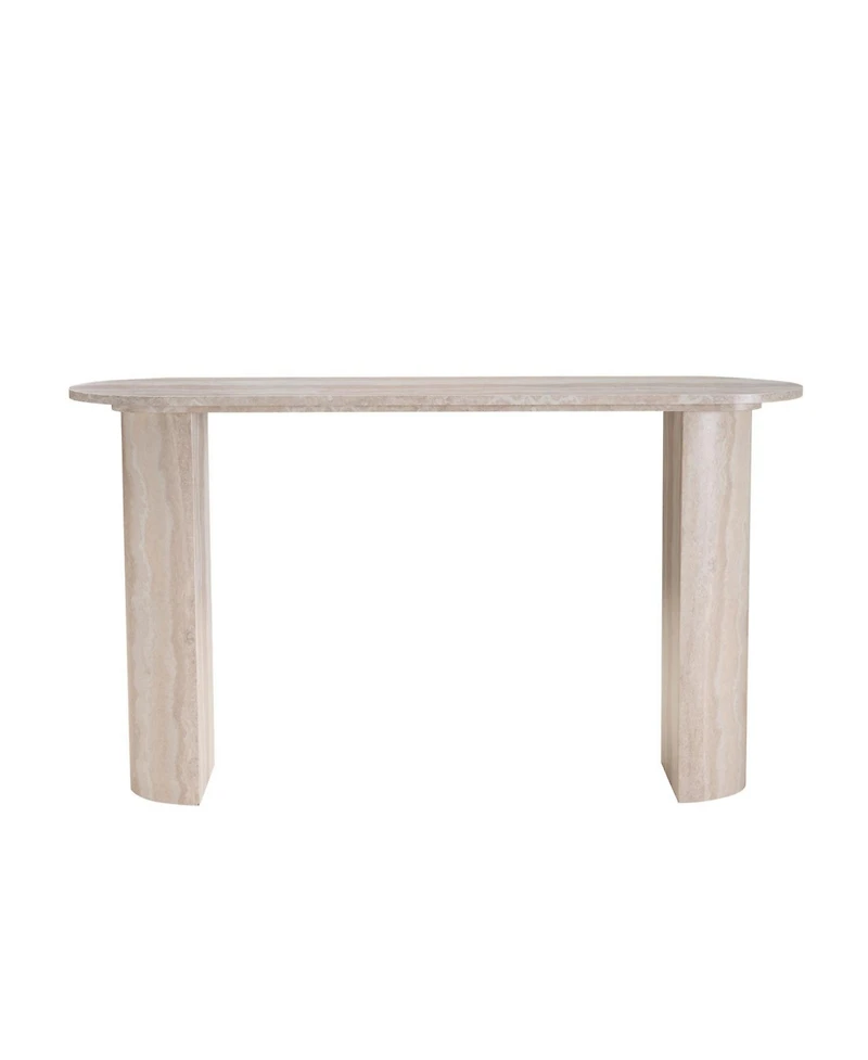 Streamdale Furniture Faux Marble Console Table - Modern Skinny Sofa Table