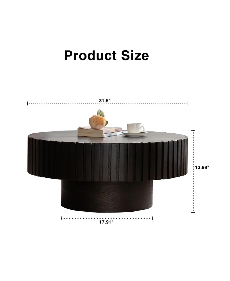 Streamdale Furniture Modern Handcrafted Coffee Table - Easy Install Stylish Design