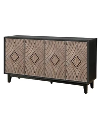 Streamdale Furniture Streamdale 60" Mid-Century Sideboard with Diamond Doors