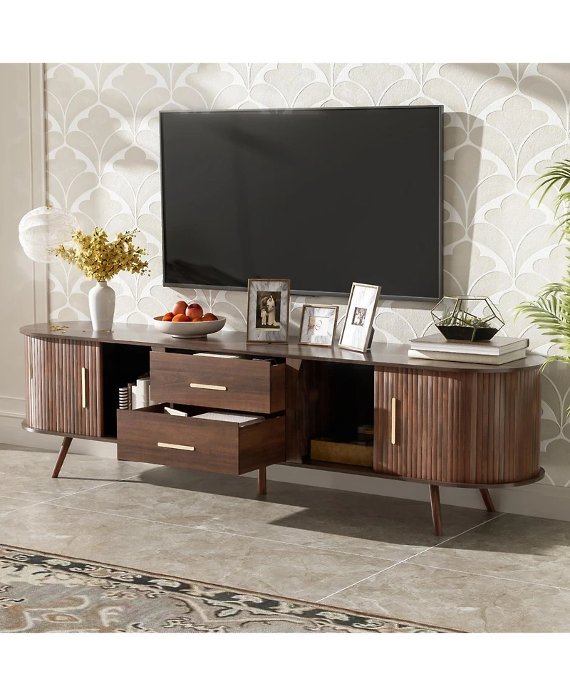 Streamdale Furniture Mid-Century Modern Tv Stand for 80" Tv