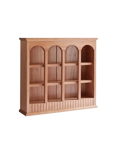 Streamdale Furniture Cherry Wood Storage Rack & Cup Holder