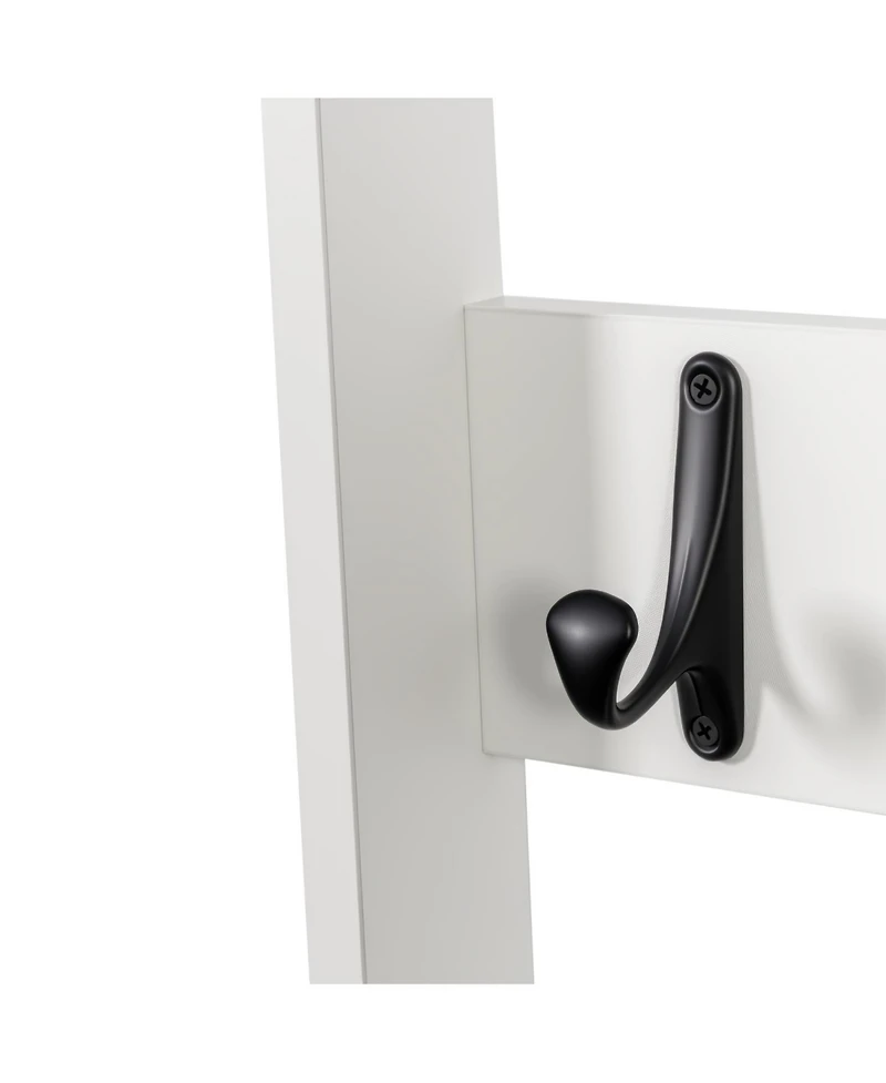 Streamdale Furniture 2-in-1 Coat Rack Nightstand with Drawer & Hooks