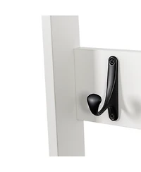 Streamdale Furniture 2-in-1 Coat Rack Nightstand with Drawer & Hooks