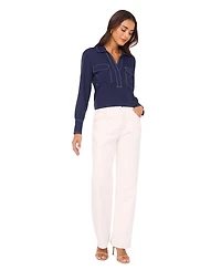 Vince Camuto Women's Curved Seam Straight Jeans