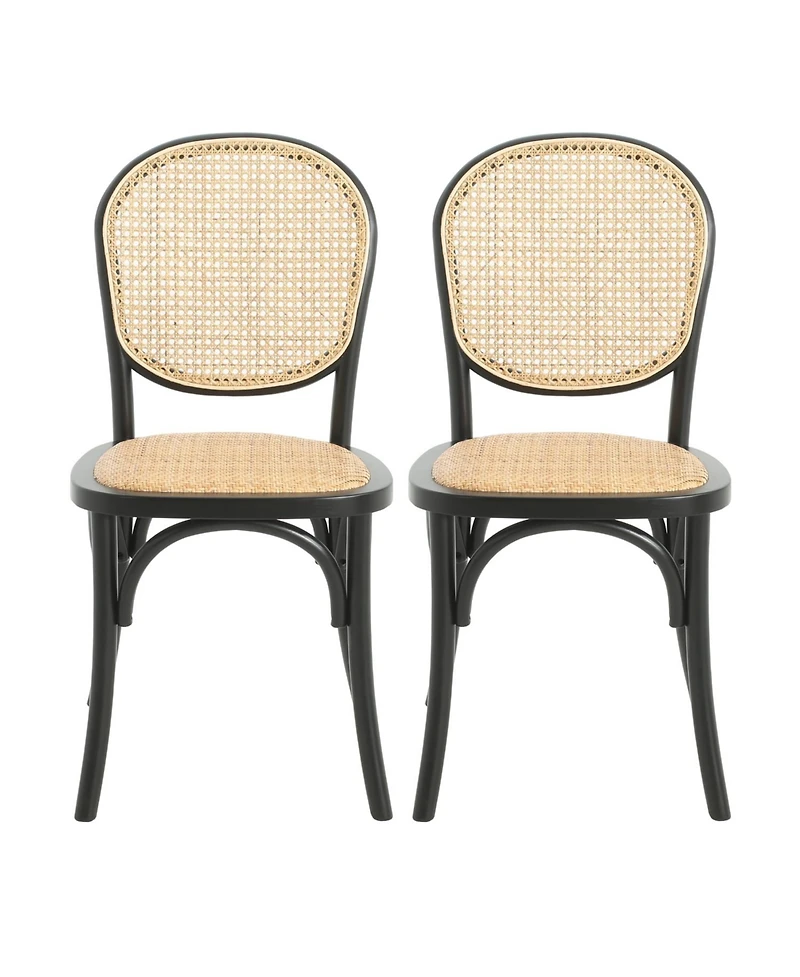 Streamdale Furniture Rattan Dining Chairs (Set of 2) - Vintage Style, No Assembly