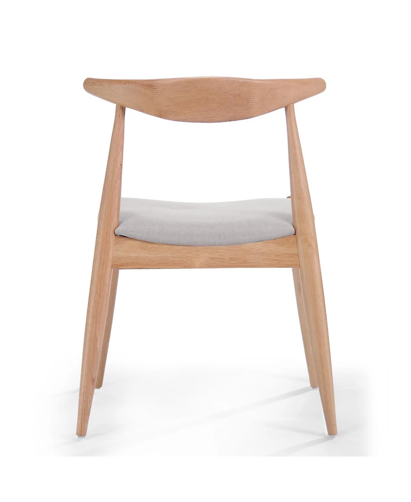 Streamdale Furniture Rubberwood Dining Chairs (Set of 2) - Natural/Beige