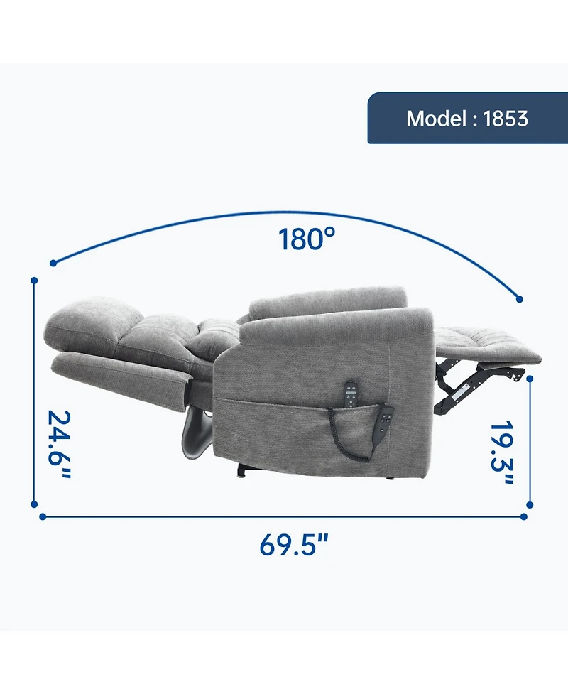 Streamdale Furniture Power Lift Recliner, 350 Lbs, Massage & Heat