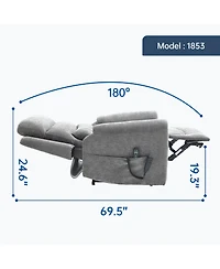 Streamdale Furniture Power Lift Recliner, 350 Lbs, Massage & Heat