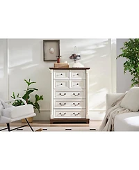 Streamdale Furniture + 7-Drawer + Wood + Rustic Finish + Dresser
