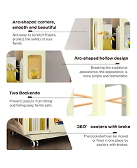 Streamdale Furniture Rotating Steel Bookshelf - Yellow
