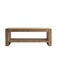 Streamdale Furniture Rustic 2-Tier Coffee Table with Storage