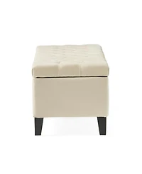 Streamdale Button Tufted Diamond Stitch Storage Ottoman Bench