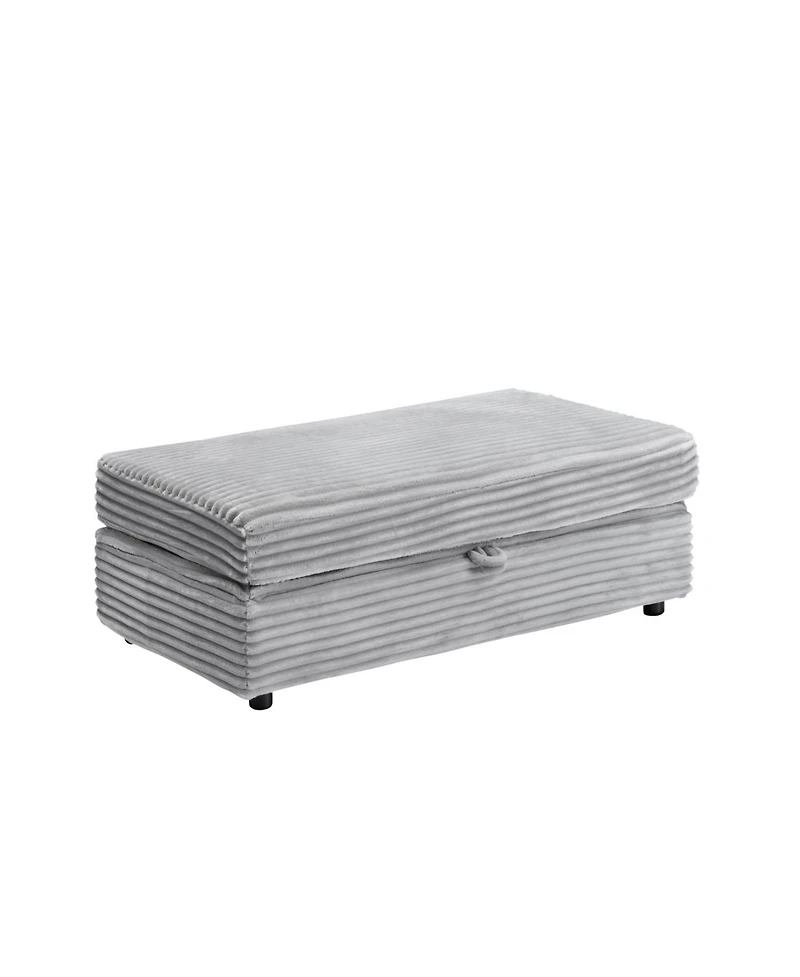 Streamdale Furniture Corduroy Armchair Set w/ Usb & Storage