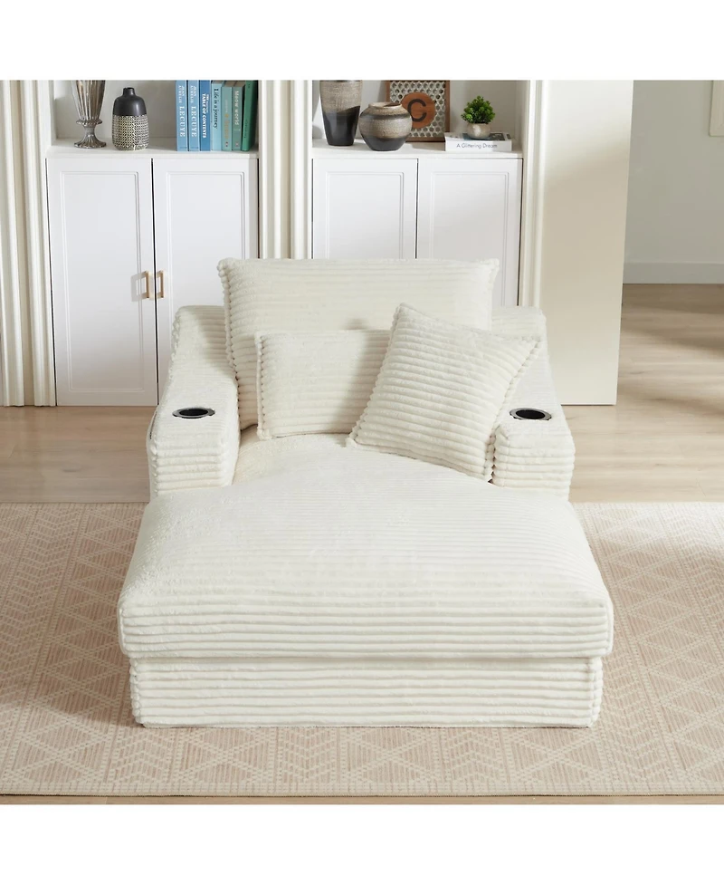 Streamdale Furniture Streamdale Modern White Sofa Lounge Chair