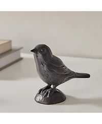 Danya B Brown Cast Iron Set of 2 Bird Sculptures