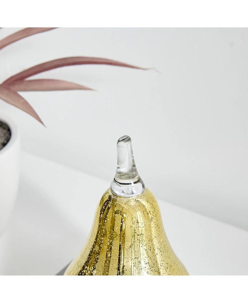 Danya B Alloya Pear Glass Sculpture