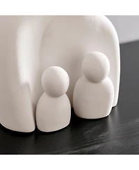 Danya B Hans White Nesting Family of 4 Matte Ceramic Sculpture Set