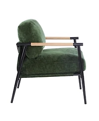 Streamdale Furniture Modern Accent Chair with Plush Cushions and Wooden Armrests