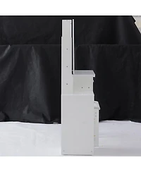 Streamdale Furniture Compact Vanity Set Sliding Mirror, Storage Drawer, Cushioned Stool, Epa/Gcc/Ul Certified