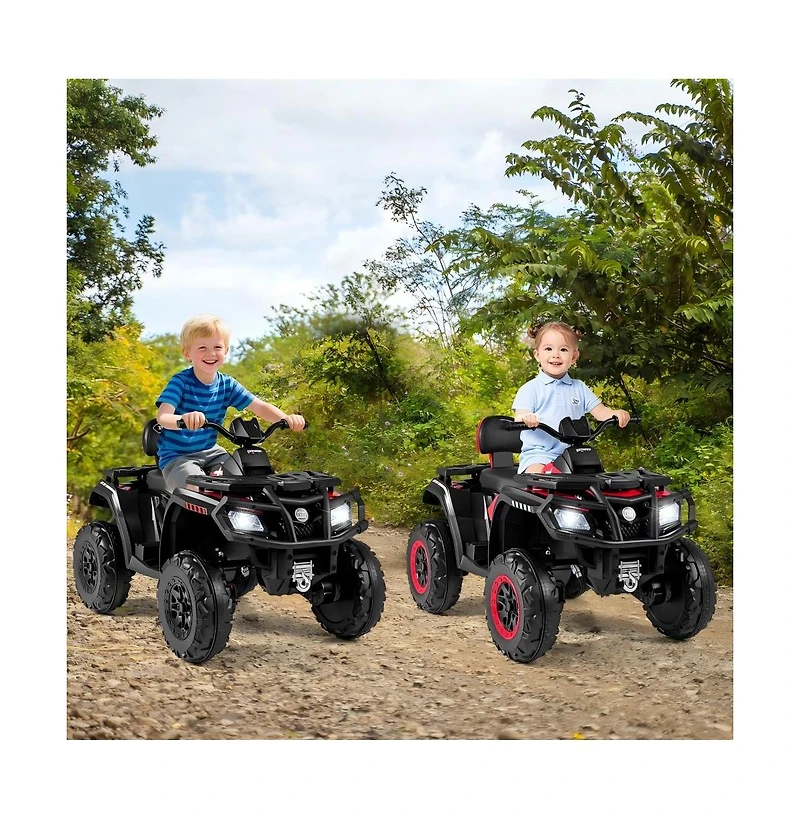 Hongge Kids Electric Two Seater Atv Ride On Vehicle with Four Motors Suspension and Music Functions