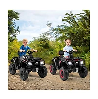 Hongge Kids Electric Two Seater Atv Ride On Vehicle with Four Motors Suspension and Music Functions