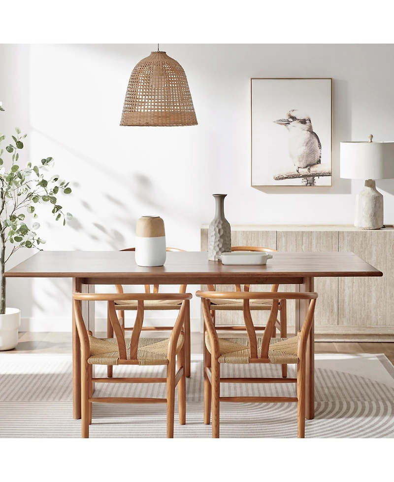 Danya B Nora Burk Two Tone Cylindrical Tabletop Vase - White and Beech