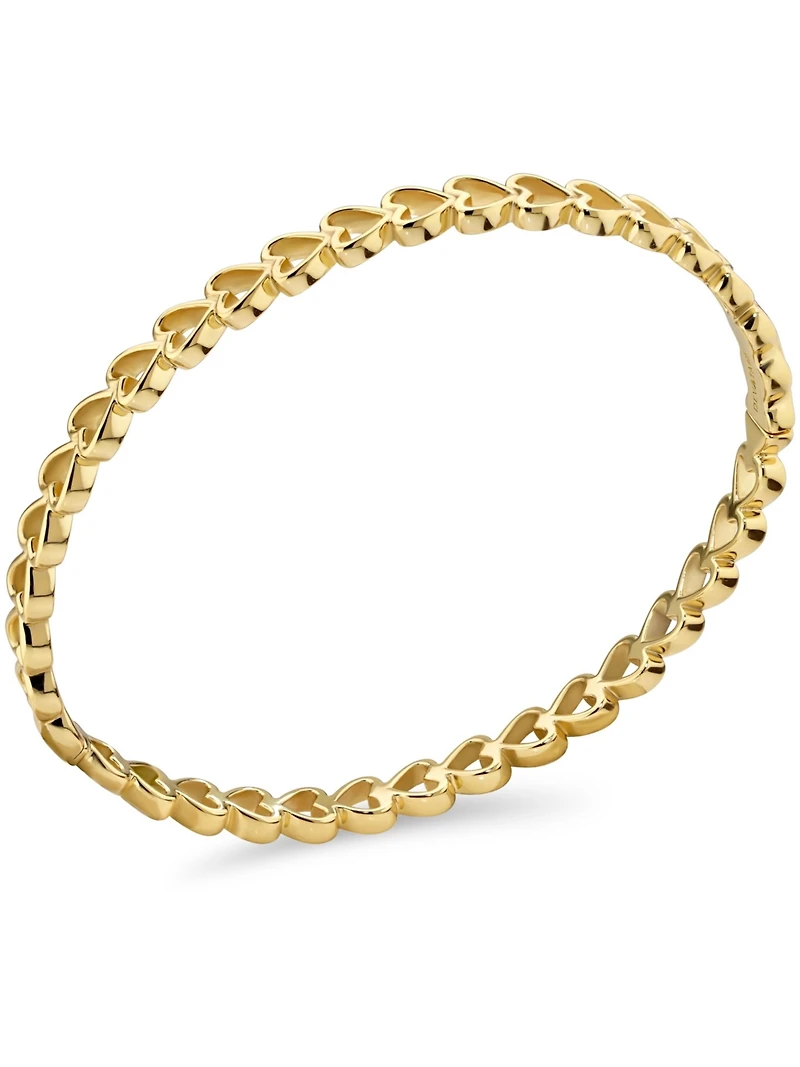 Devata Open Heart Bangle Bracelet , Size Medium