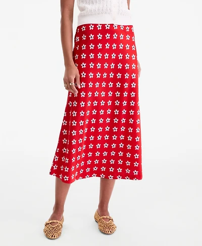 On 34th Women's Printed Midi Slip Skirt, Macy's Exclusive