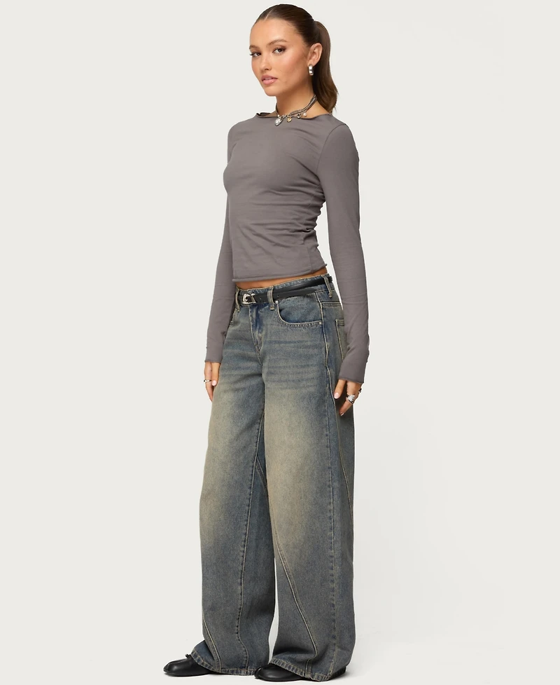 Edikted Women's Nico Boat Neck Top