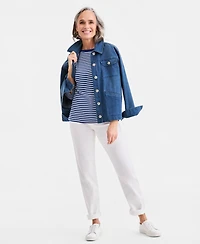 Style & Co Petite Boat Neck Top, Macy's Exclusive