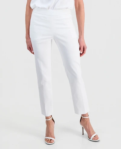 Kasper Women's Stretch Twill Cropped Pull-On Pants, Regular & Petite