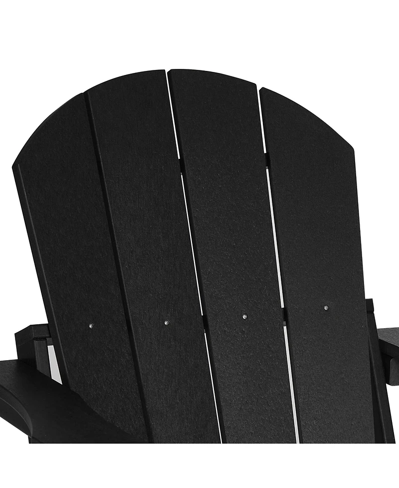 WestinTrends All-Weather Contoured Outdoor Poly Folding Adirondack Chair (Set of 8)