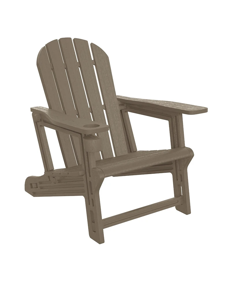 WestinTrends 3-Piece Hdpe Plastic Adirondack Chairs with 18" Square Side Table Patio Set