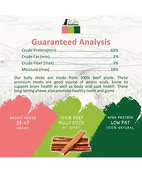 Natural Beef Bully Stick Dog Treats - 6" Jumbo (2-Pack)