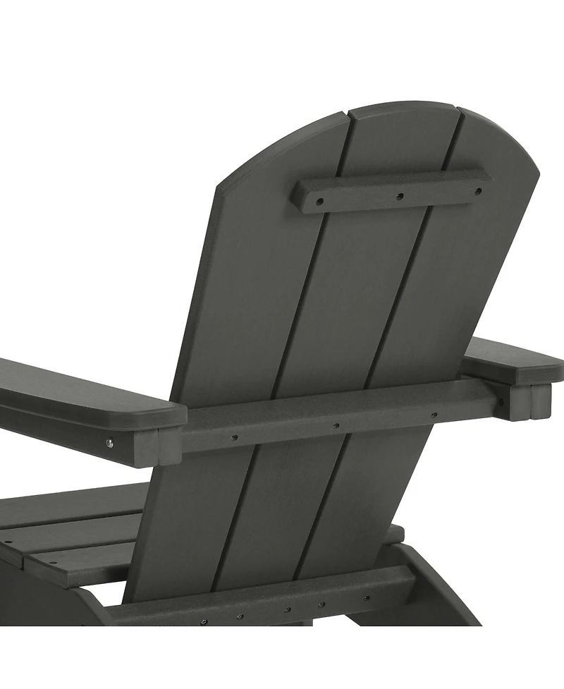 WestinTrends Kids Outdoor Hdpe Plastic Adirondack Patio Chairs with Cup Holders (Set of 2)