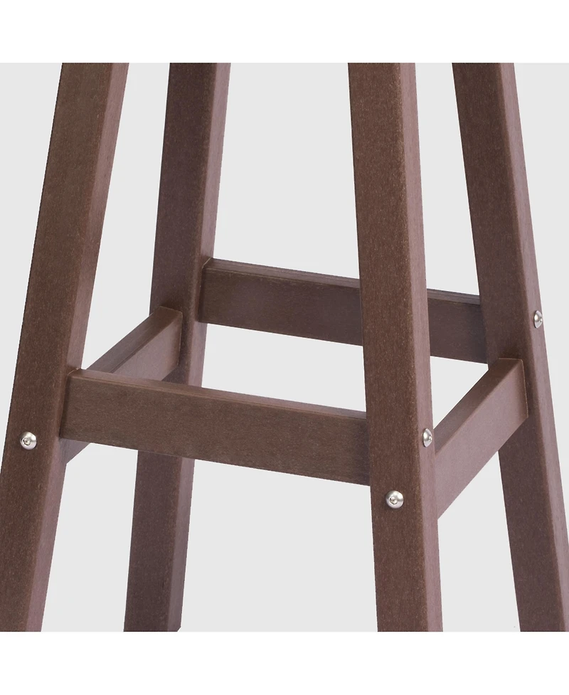 WestinTrends 24" Hdpe Outdoor Patio Round Counter Height Bar Stool