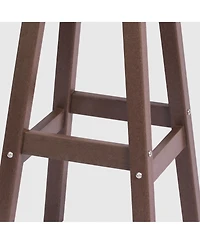 WestinTrends 24" Hdpe Outdoor Patio Round Counter Height Bar Stool