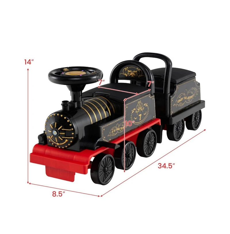 Hongge Electric Ride On Train with Detachable Carriage and Interactive Sounds for Kids