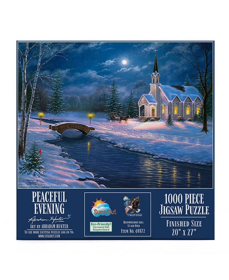 SunsOut Peaceful Evening 1000 piece Jigsaw Puzzle for Adults Christmas