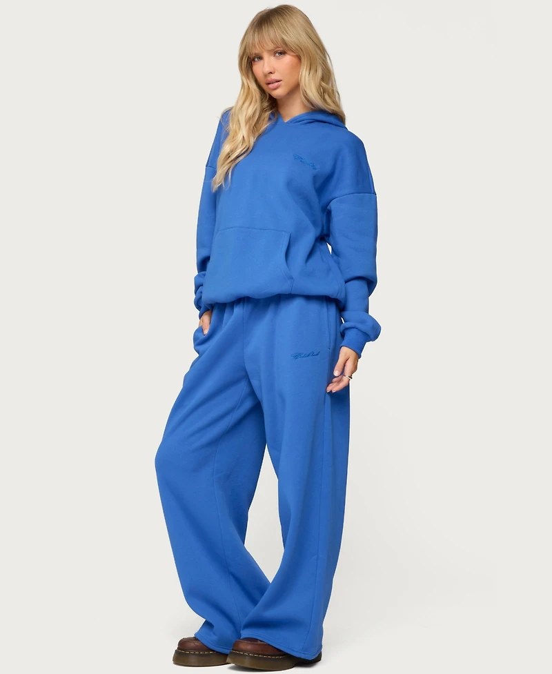 Edikted Women's Basic Girl Wide Leg Sweatpants