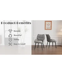 Streamdale Furniture Elegant Velvet Dining Chairs (Set of 2)