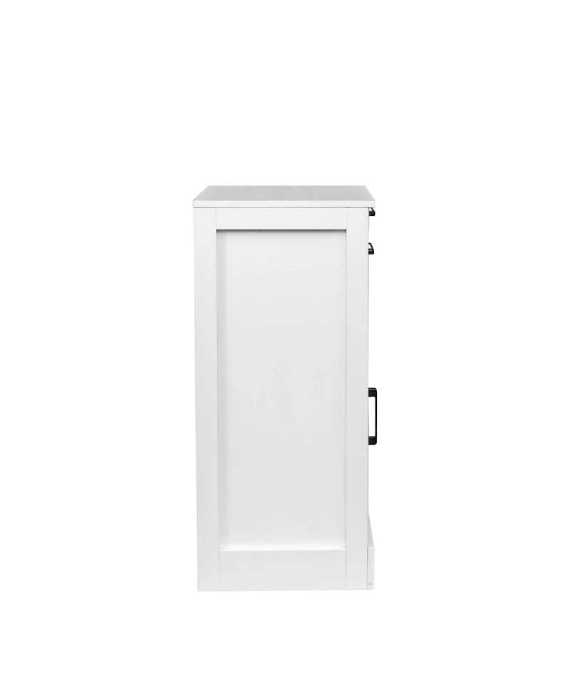 Streamdale Furniture Modular Wine Bar Hutch Cabinet (White