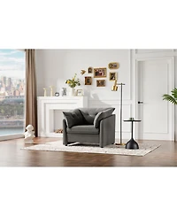 Streamdale Furniture Modern Style Chenille Oversized Armchair Accent Chair Single Sofa Lounge Chair for Living Room, Bedroom