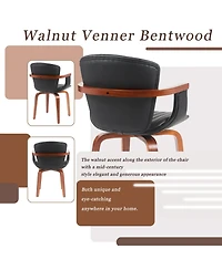 Streamdale Furniture Bentwood Swivel Dining Chairs (Set of 2)