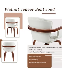 Streamdale Furniture Bentwood Swivel Dining Chairs (Set of 2)