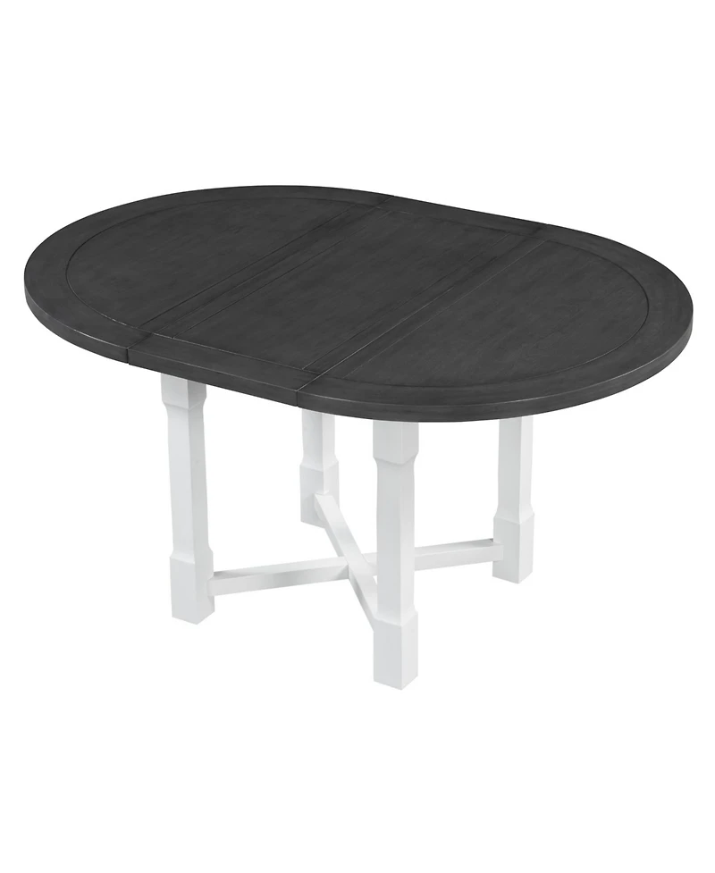 Streamdale Furniture 5-Piece Extendable Round Dining Set with Upholstered Chairs