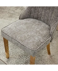 Streamdale Furniture Chenille Dining Chairs Set of 2 (Gray)