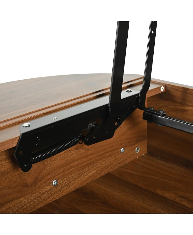 Streamdale Furniture 47.2" Lift Top Coffee Table w/ Hidden Compartment, Modern Oval